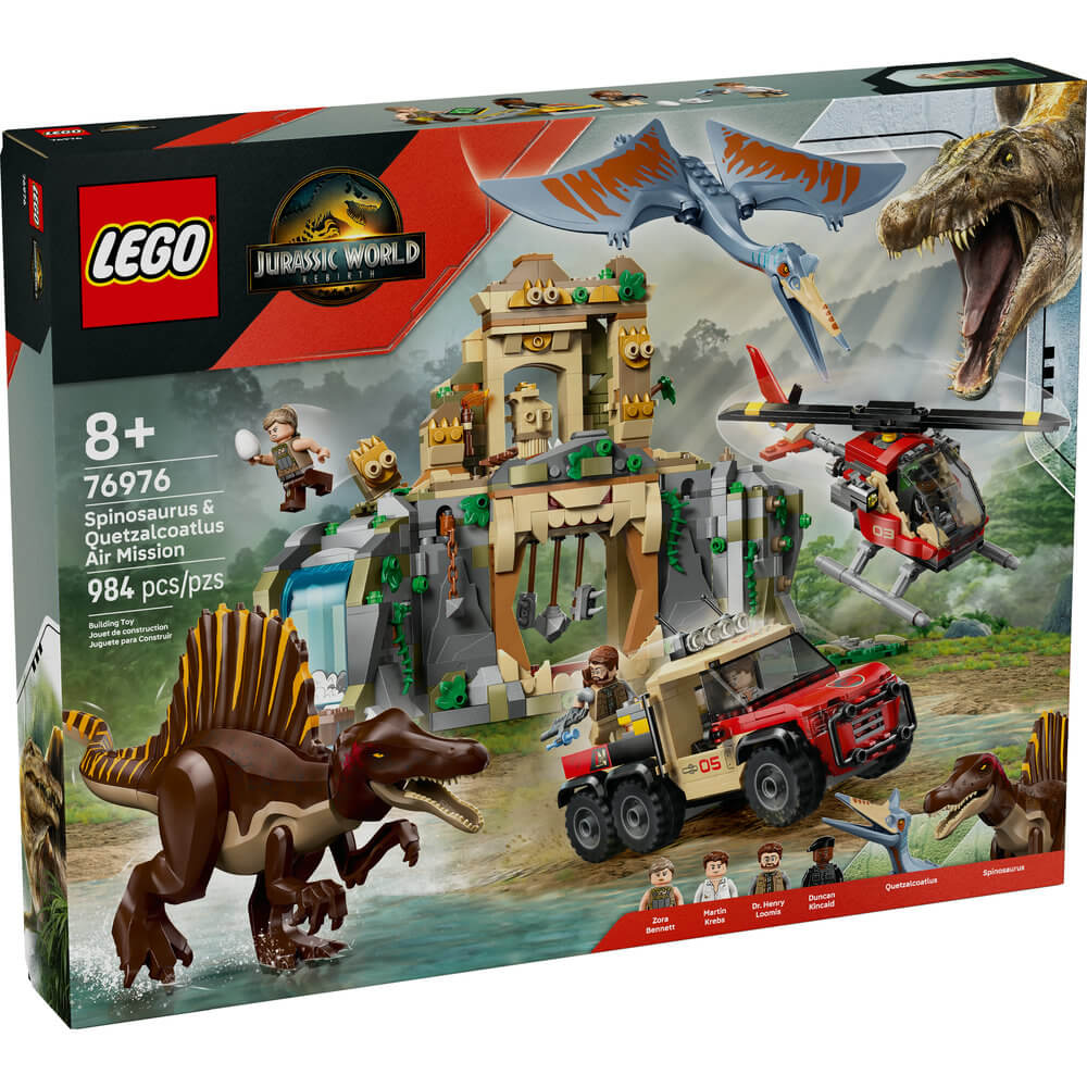 LEGO® Jurassic World Spinosaurus & Quetzalcoatlus Air Mission Dinosaur Toy 76976