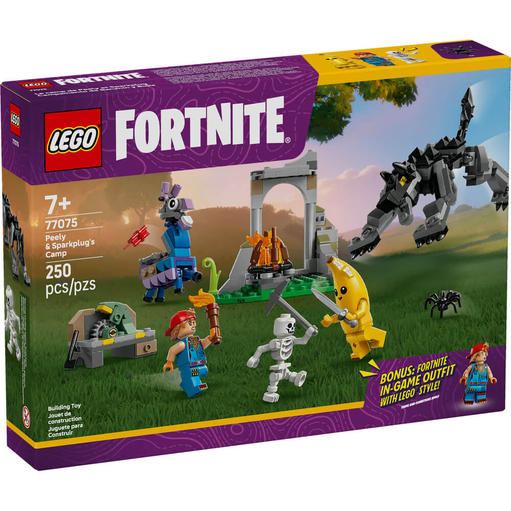 LEGO® Fortnite® Peely & Sparkplug’s Camp Video Game Building Set 77075