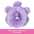 Plush purple Care Bears costume head transformed into a cozy pet bed, with a small matching bear figurine sitting inside, perfect for imaginative play.