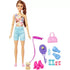 Barbie Doll With Puppy, Workout Outfit, Roller Skates And Tennis Doll