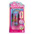 Barbie Mini Barbie Land Color Reveal packaging with rainbow background, pink tube, and surprise doll inside, highlighting water-activated reveal play and collectible options.