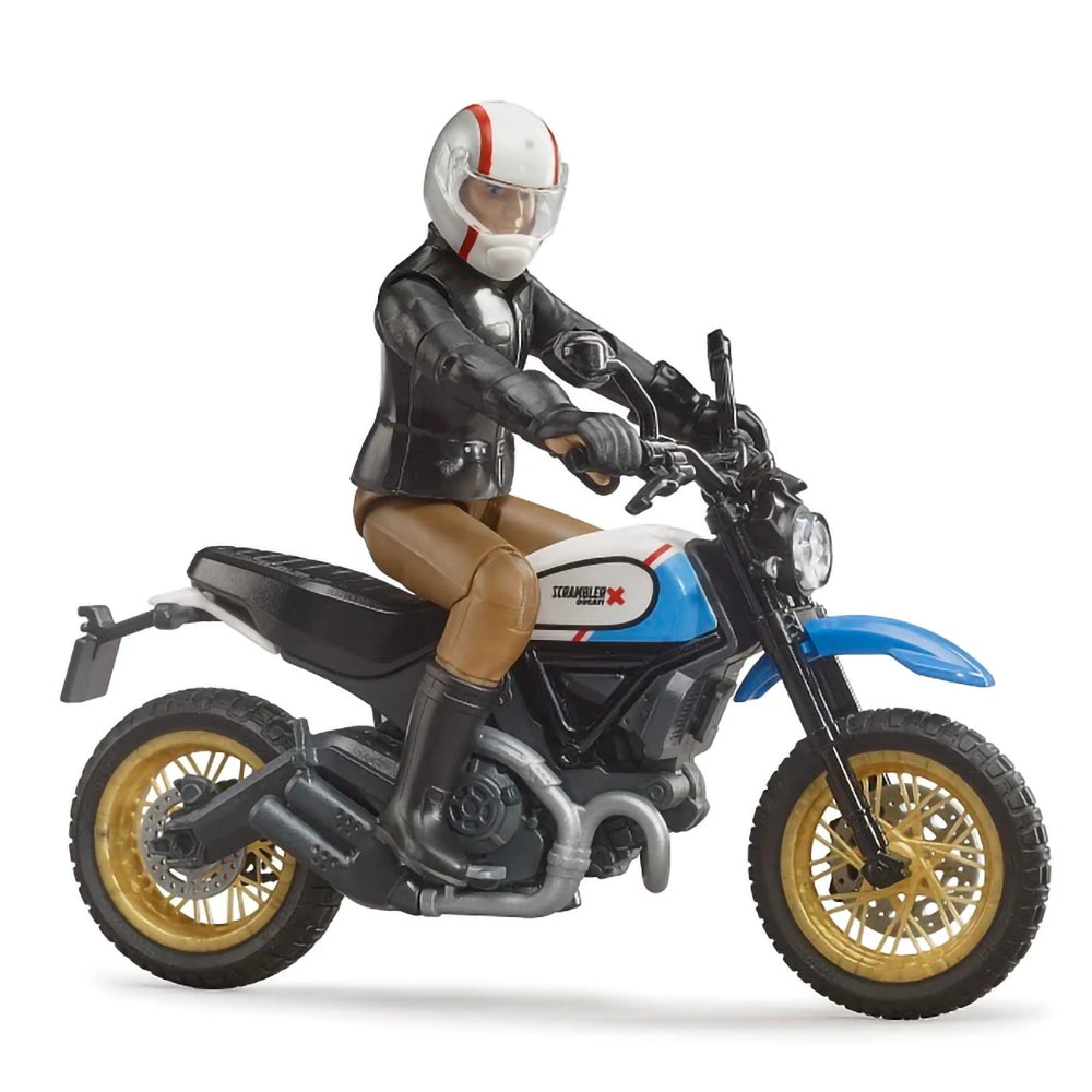 Bruder bworld Scrambler Ducati Desert Sled with Driver