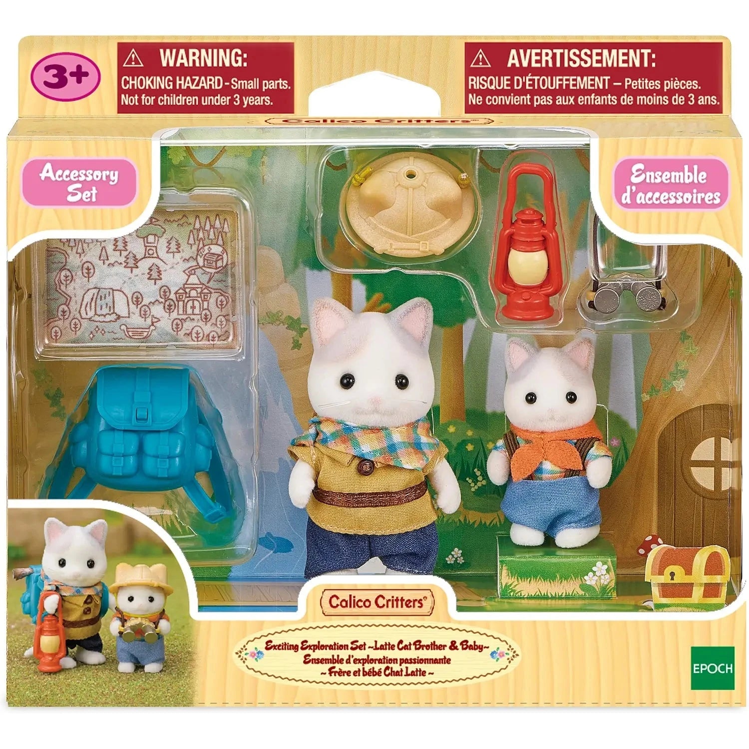 Calico Critters Latte Cat Brother & Baby Exciting Exploration Set