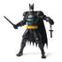 Fully posed Batman Ninja Strike 6-inch action figure with black cape, gold belt, blue chest symbol, and dual weapons, ideal for collectors and superhero fans.