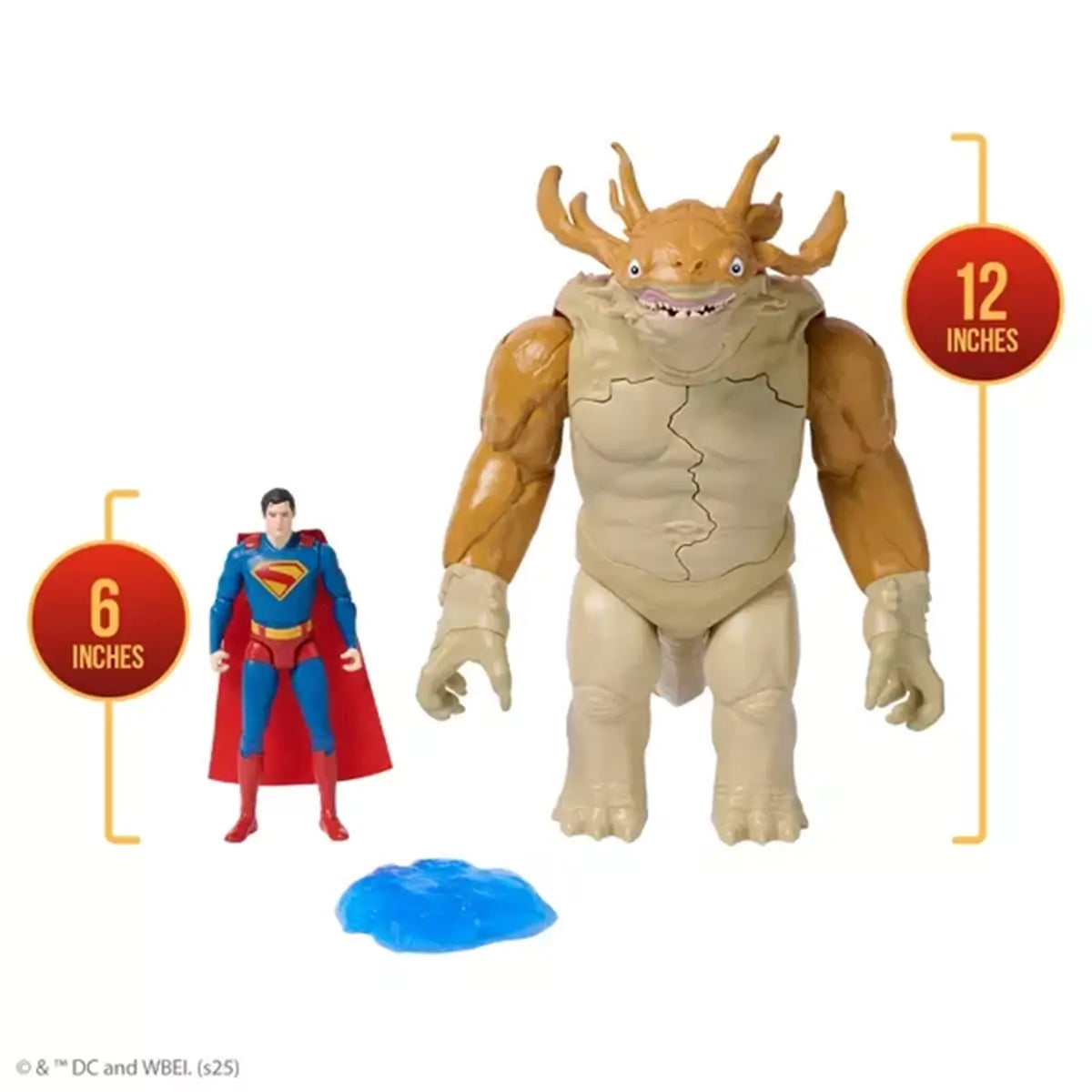 DC Studios Superman Movie Kaiju Slime Battle Action Figure Playset measuements