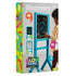 Discovery Glow Easel retail box featuring product image, child using the glowing art board, and text promoting 30+ light effects and dual-sided design for ages 4 and up.