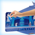 Disney Frozen Spin & Reveal Elsa set hidden object activity sheet in icy blue with stickers of Elsa, Anna, Olaf, and snowflake icons for kids to discover and match playfully.