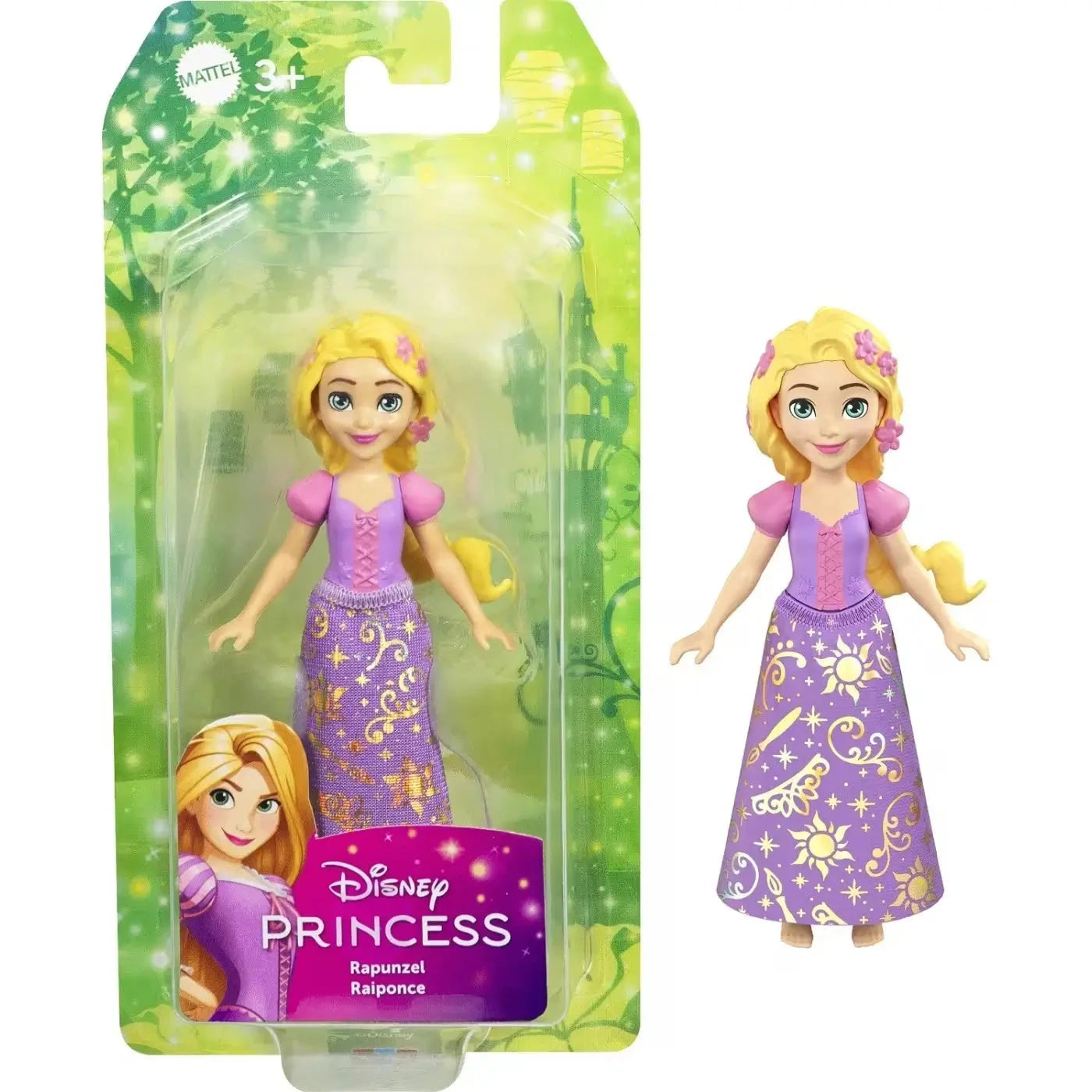 Disney Princess Sparkling Purple Dress Rapunzel 3.5-Inch Doll