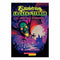 Cover of 'Escalofríos: La Casa del Terror' by R.L. Stine, published by Scholastic en Español, featuring a green monster face with glowing eyes flying over a haunted house under a purple and red night sky.