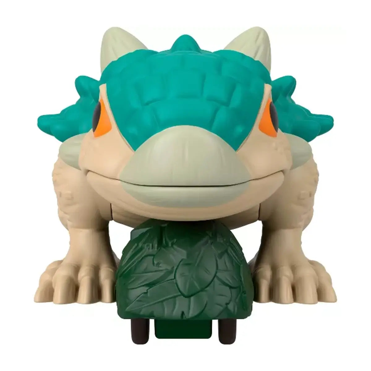 Fisher-Price Imaginext Jurassic World Ankylosaurus Dinosaur Toy With Wheels & Wiggling Motion front view