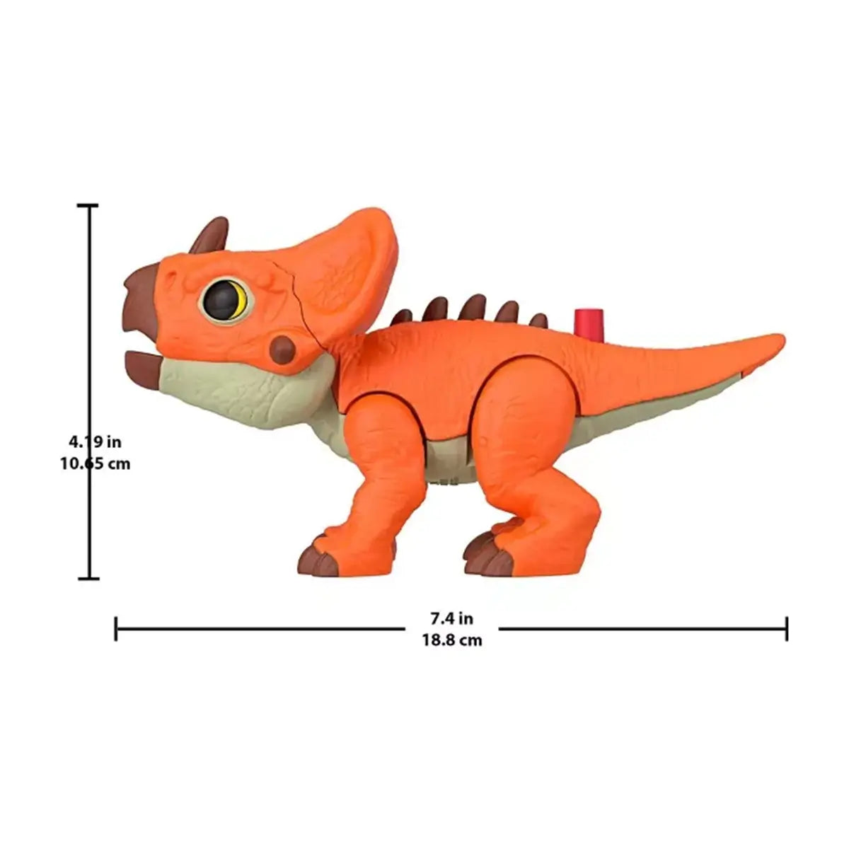 Fisher-Price Imaginext Jurassic World Rebirth Aquilops Dinosaur Action Figure measurements