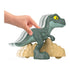 Fisher-Price Imaginext Jurassic World Tyrannosaurus Rex Dinosaur Toy With Wheels & Wiggling Motion with hand pushing it