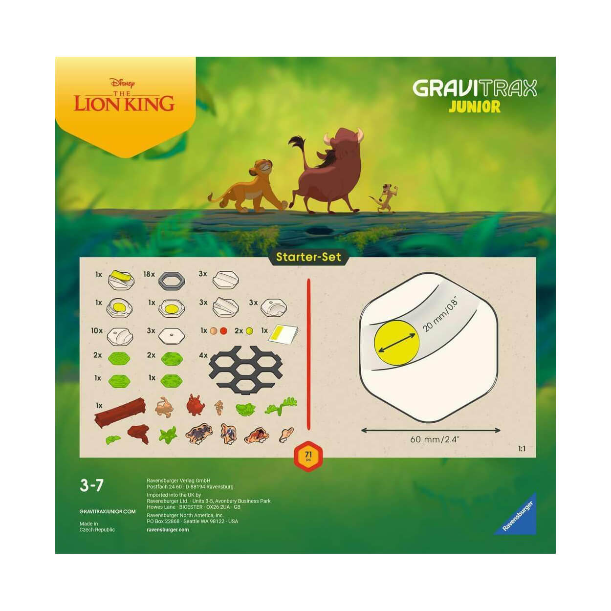 GraviTrax Junior Lion King Bundle back of box