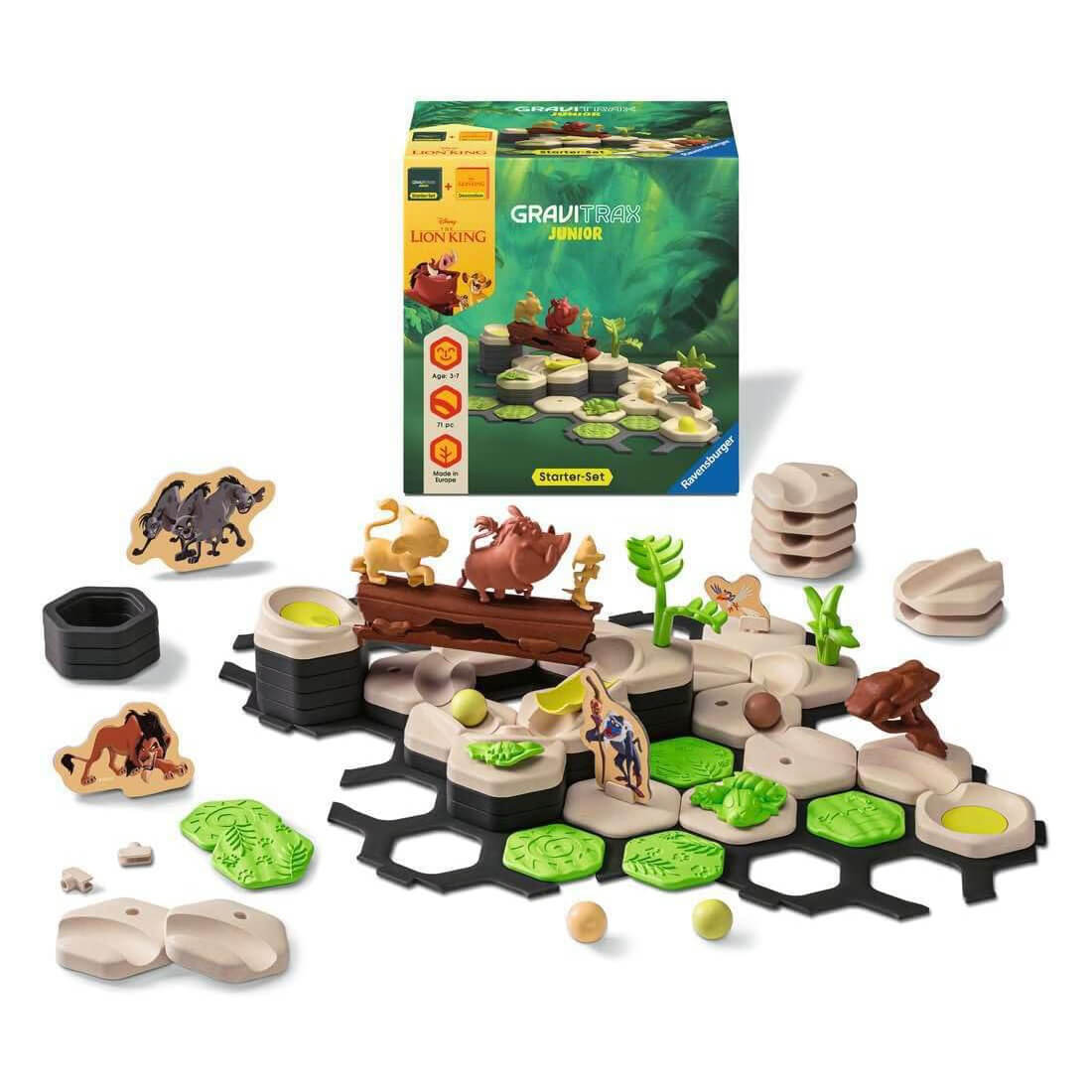 GraviTrax Junior Lion King Bundle box and pieces
