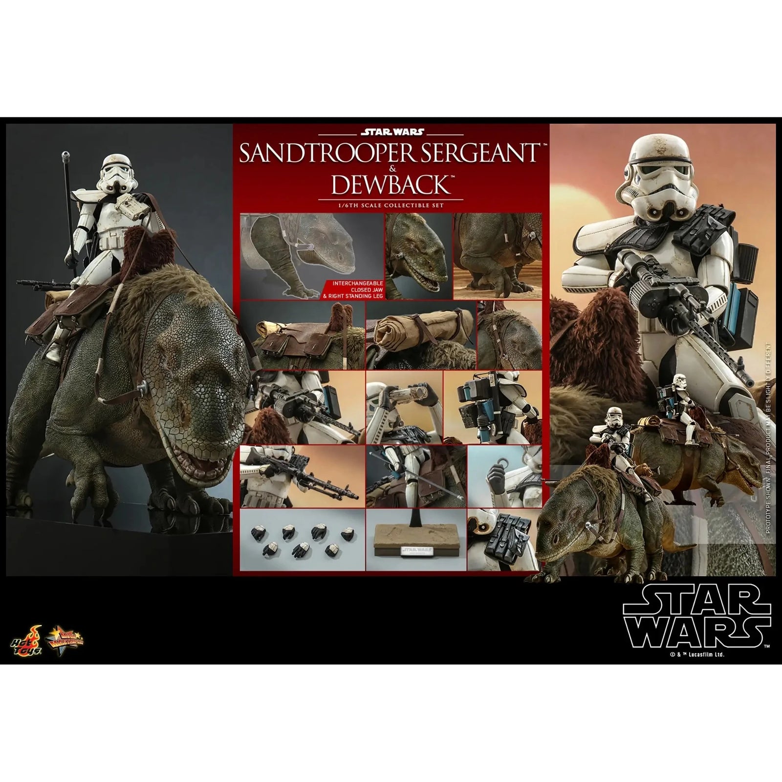 Hot Toys Sandtrooper Sergeant and Dewback 1:6 Scale Action Figure