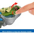Jurassic World Rebirth Micro Adventure Tyrannosaurus Rex Head Playset move skeleton to trap mini dino inside