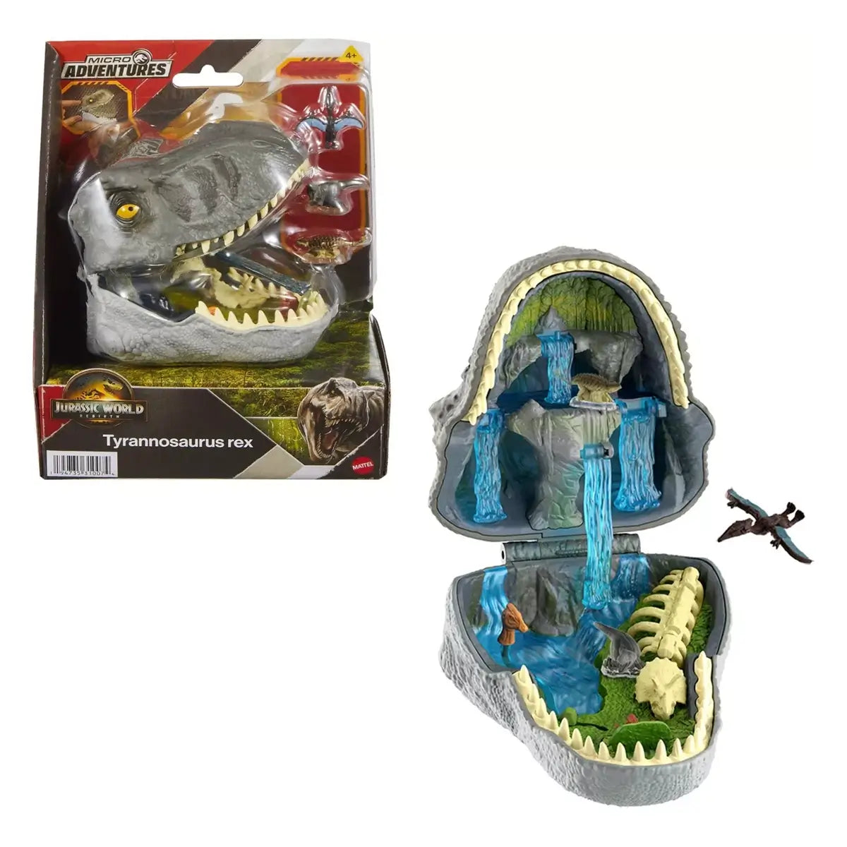 Jurassic World Rebirth Micro Adventure Tyrannosaurus Rex Head Playset