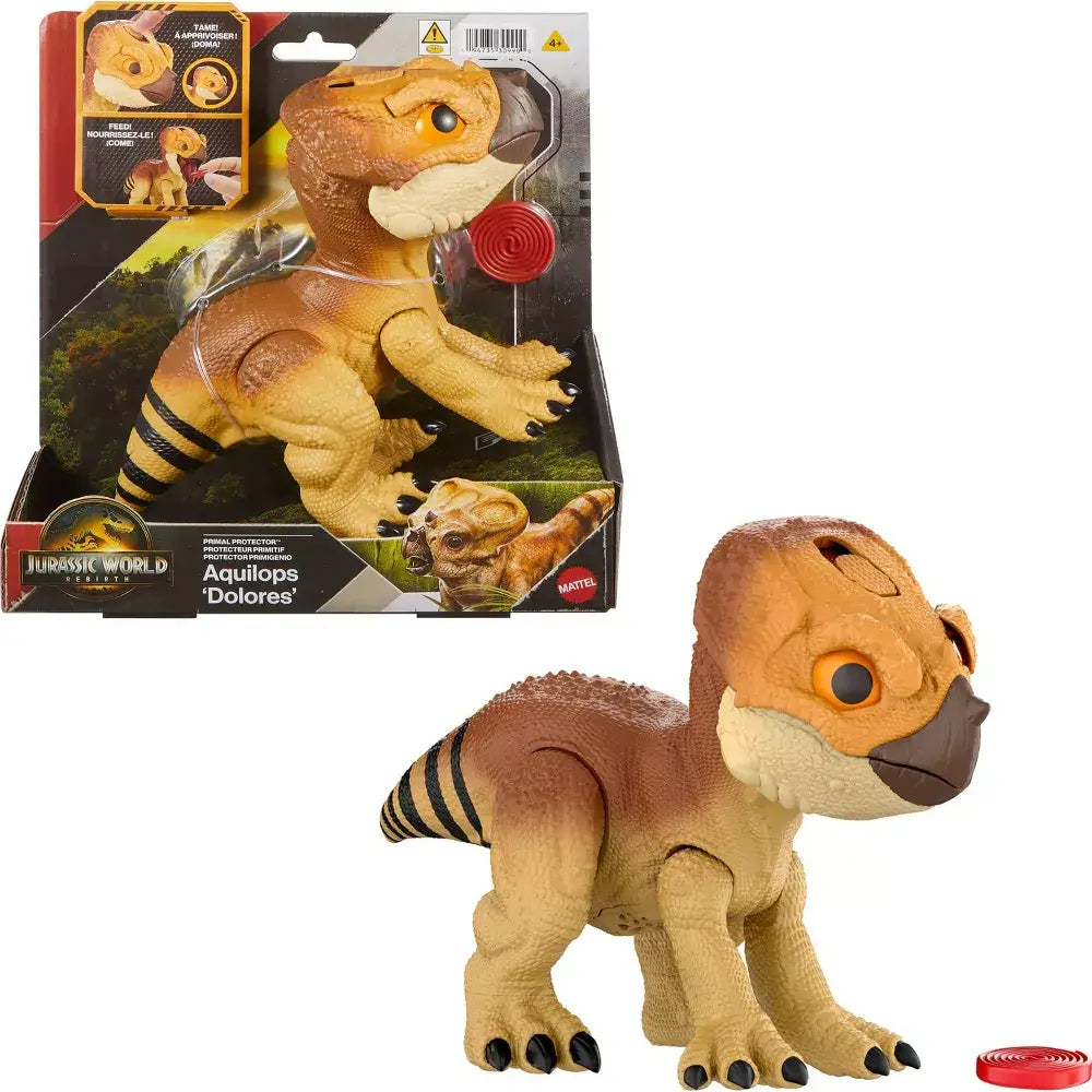 Jurassic World Rebirth Primal Protector Aquilops Dolores Interactive Dinosaur Figure