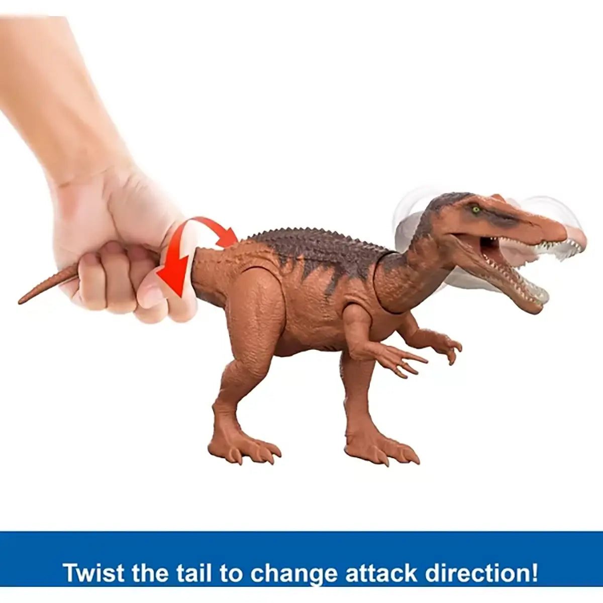 Jurassic World Rebirth Wild Roar Baryonyx 10-Inch Dinosaur Figure twist the tail
