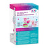 Back of 3C4G Tiny Treats Trolley Lip Gloss Set box showing product details, ingredients, flavor list, and playful graphics in pink, teal, and white packaging design.