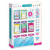 Front view of Make It Real Snackers Bracelet Kit vending machine box showing illustrated snack packets with cute faces in a fun pastel candy-shop theme.