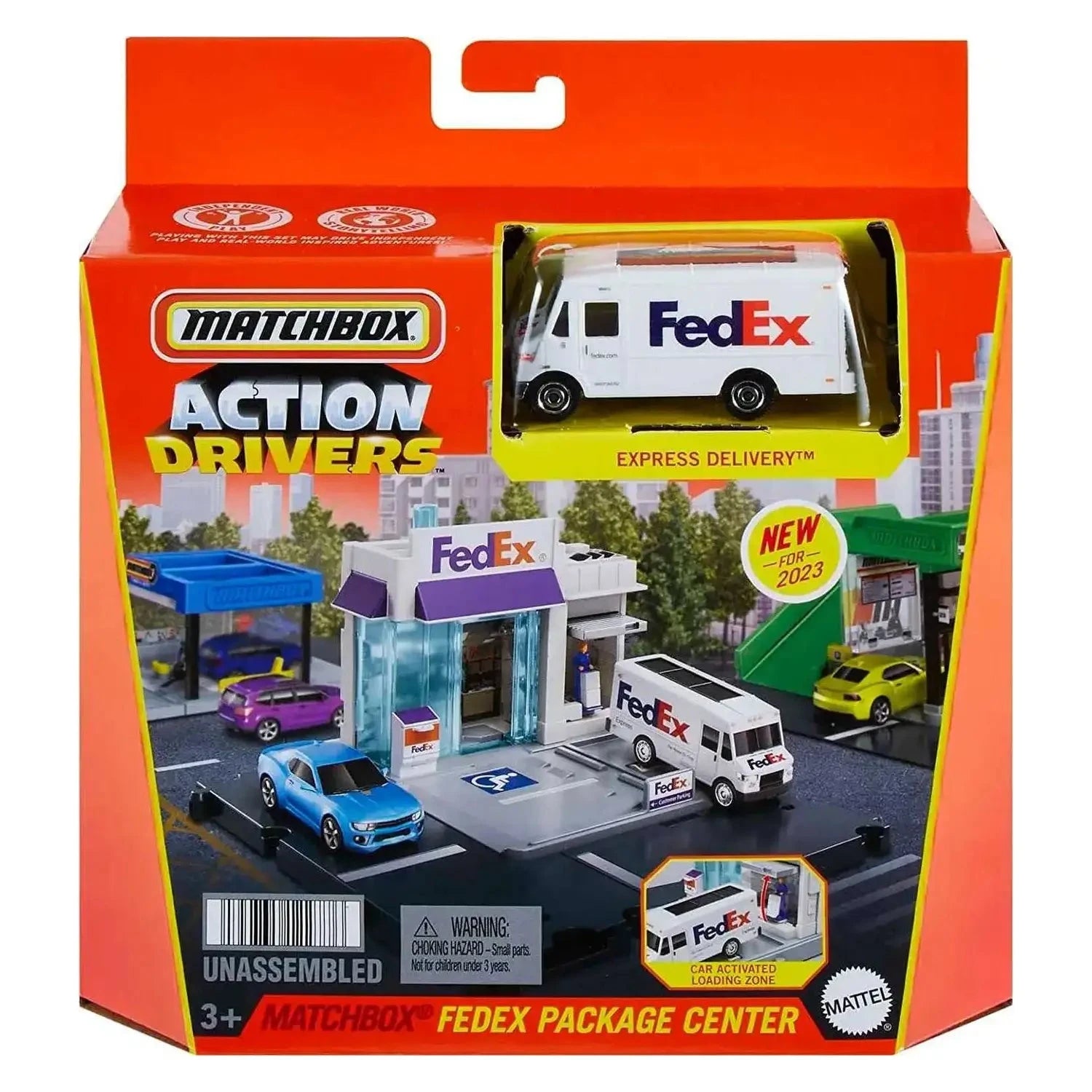 Matchbox Action Drivers Fedex Package Center Vehicle Playset
