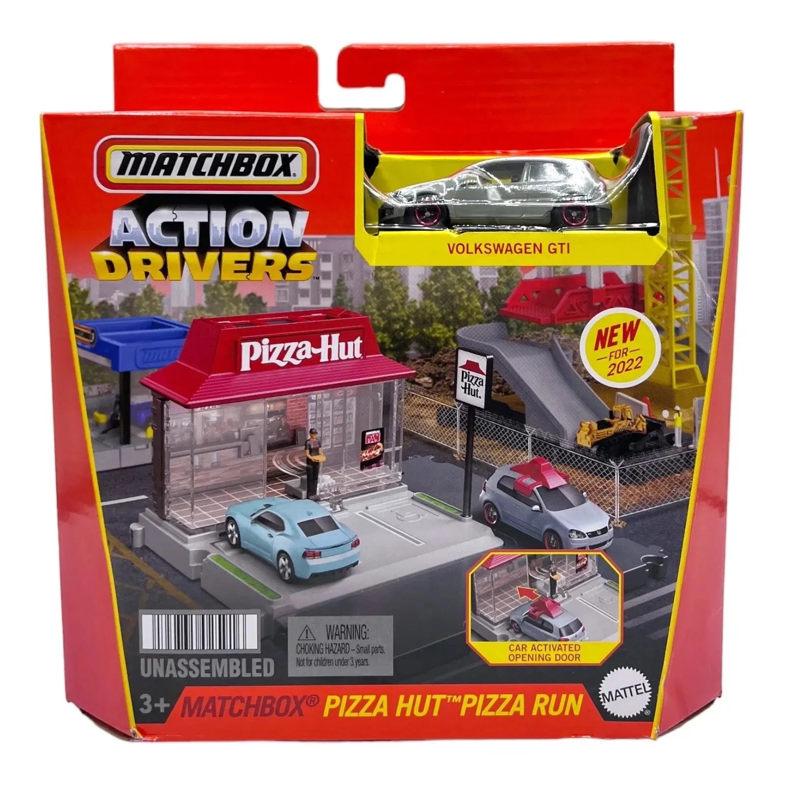 Matchbox Action Drivers Pizza Hut Pizza Run Vehicle Playset