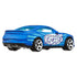 Metallic blue Matchbox ’19 Ford Mustang Coupe toy car with bold “Razzles” side graphic, displayed from rear angle to show sculpted tail lights, spoiler, and sporty rims.