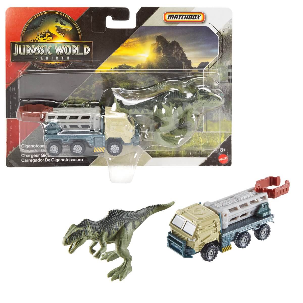 Matchbox Jurassic World Dino Transporter Giganotosaurus Loader Vehicle Set