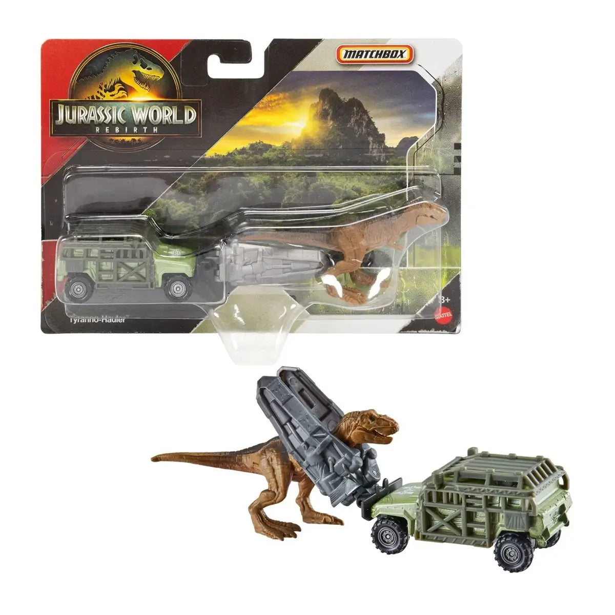 Matchbox Jurassic World Dino Transporter Tyranno-Hauler Vehicle Set
