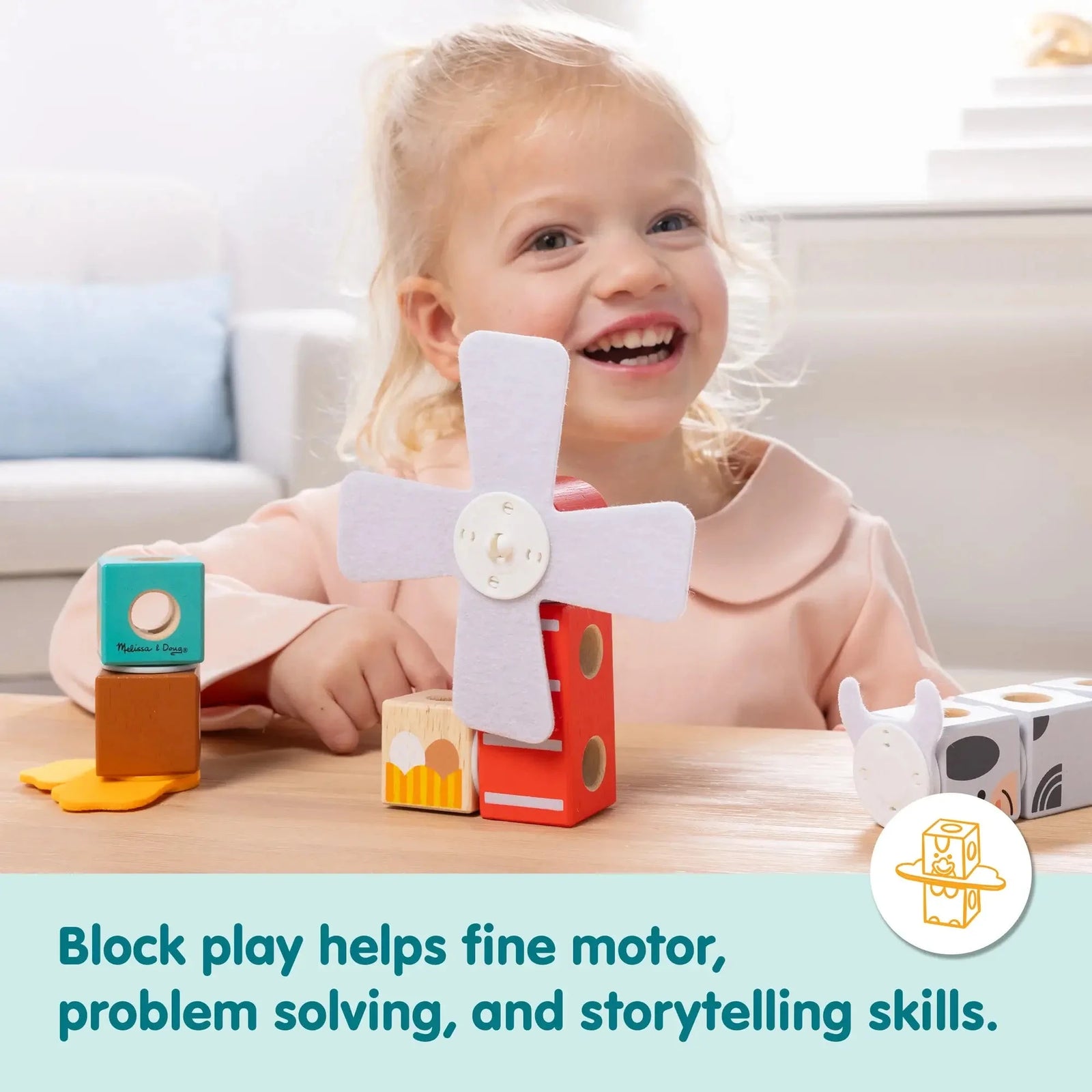 Melissa and Doug Blockables Farm Friends Play Set