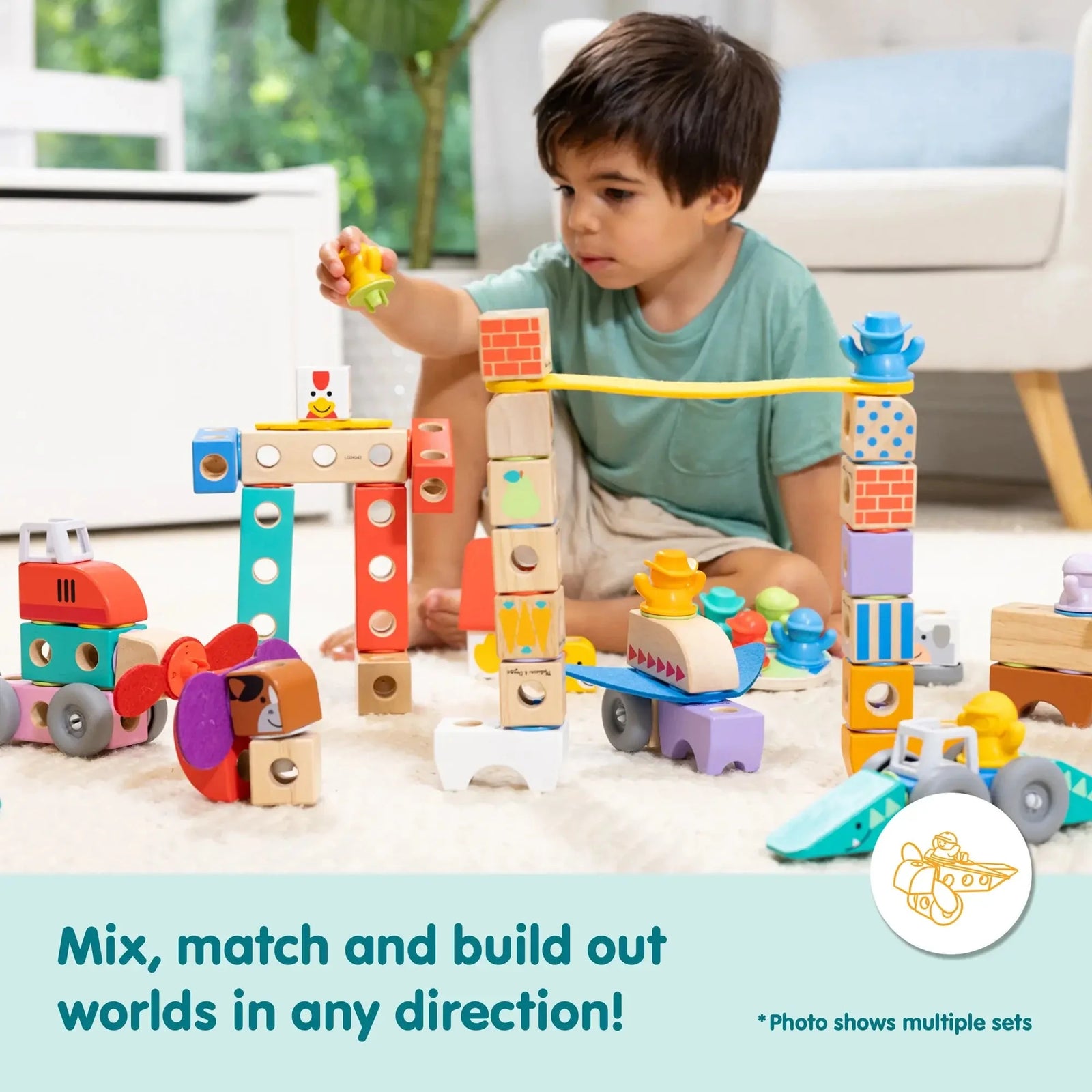 Melissa and Doug Blockables Town Play Set