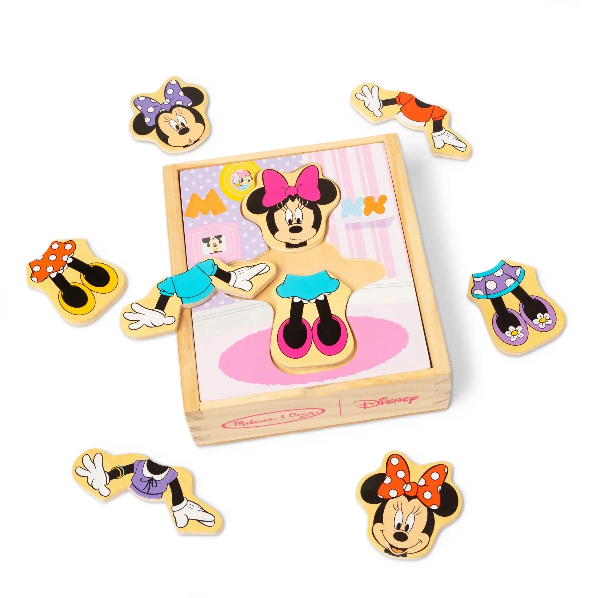 Melissa and Doug Minnie Wooden Mix & Match Dress-Up Set