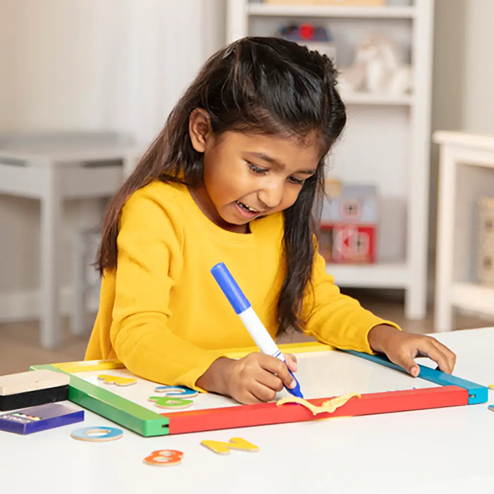 Melissa and Doug Uppercase Magnetic Chalk and Dry-Erase Board