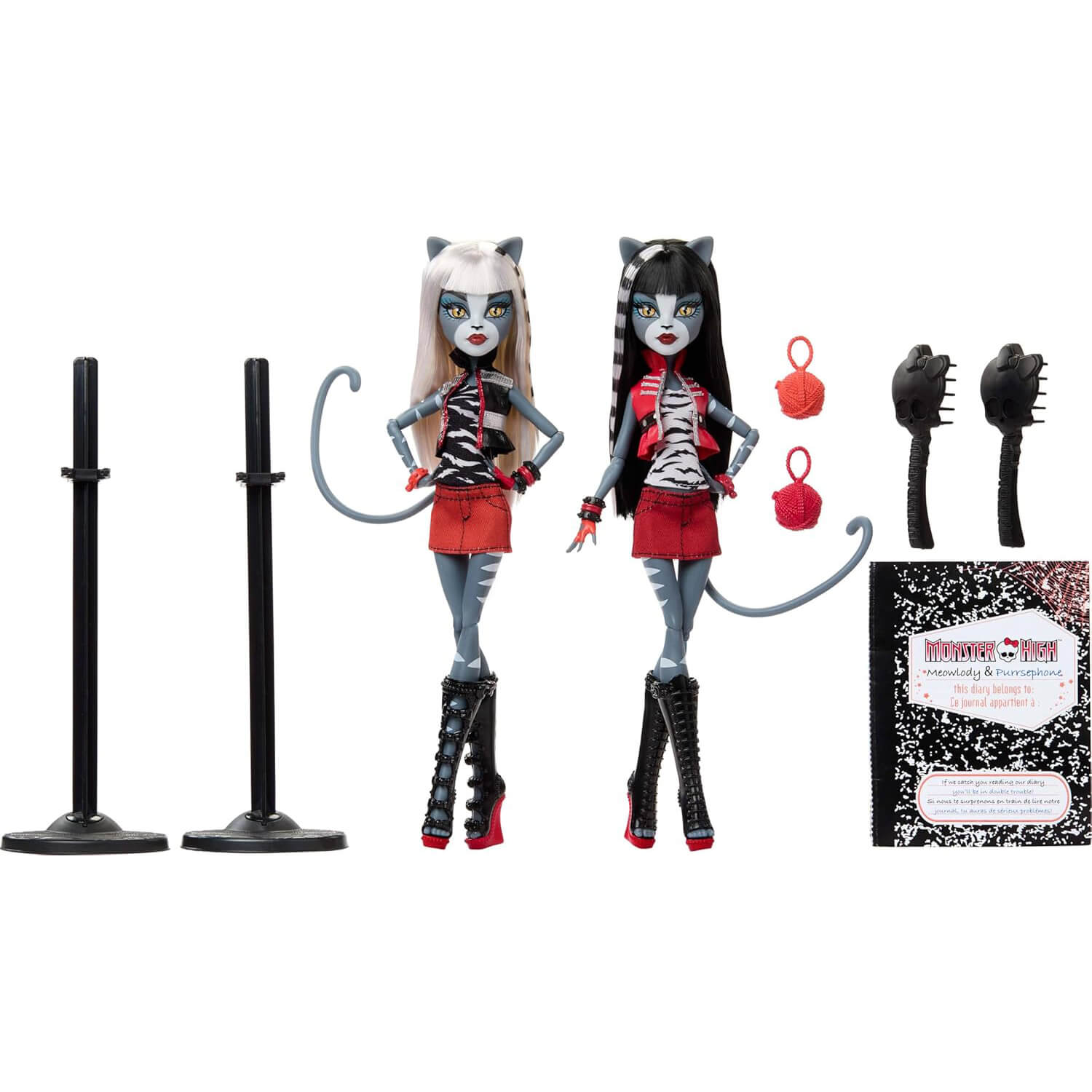 Monster High Boo-Riginal Creeproduction Meowlody And Purrsephone Dolls