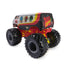 Marvel Comics Monster Jam Classic Van toy truck rear view, highlighting oversized wheels, bright red undercarriage, and bold Marvel Comics logo with heroes.