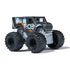 Marvel War Machine mini Monster Jam truck in 1:87 scale, armored gray and black body with detailed graphics, black wheels, collectible toy styled with hero-specific details.