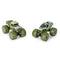 Side-by-side Monster Jam Shaker and Soldier Fortune 1:64 scale toy trucks, both in army green with massive textured wheels, rugged detailing, and bold military-style designs.