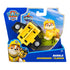 PAW Patrol Rubble hoverboard toy set in retail packaging, includes exclusive Rubble figure in yellow gear and yellow-black hoverboard for kids aged 3 and up.