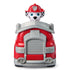 Front view of Paw Patrol Marshall fire engine toy, with Marshall pup figure visible in driver’s seat, red fire truck body, and gray grille detailing.