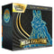Pokémon TCG Mega Evolution Elite Trainer Box showcasing Mega Lucario outlined in metallic blue and gold on a black patterned box, ideal for collectors and competitive players.