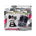 Pokémon TCG Scarlet & Violet White Flare Tech Sticker Collection packaging, featuring Gothitelle promo card, decorative sticker, and booster packs in a checkered display box.