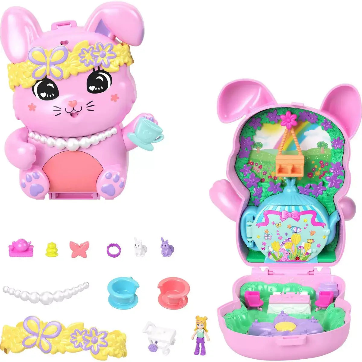 Polly Pocket Tea Party Bunny Compact Playset