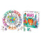 Complete Rat-A-Tat Roll dice board game set by Gamewright including the main box, circular world-themed game board, dice, player tokens shaped like balloons and the Statue of Liberty, and cards.