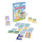 Bluey Matching Game box with cards displayed in front, showing pairs of Bluey family and friends, including Rusty, Muffin, Coco, and Bingo, arranged in colorful illustrated tiles.