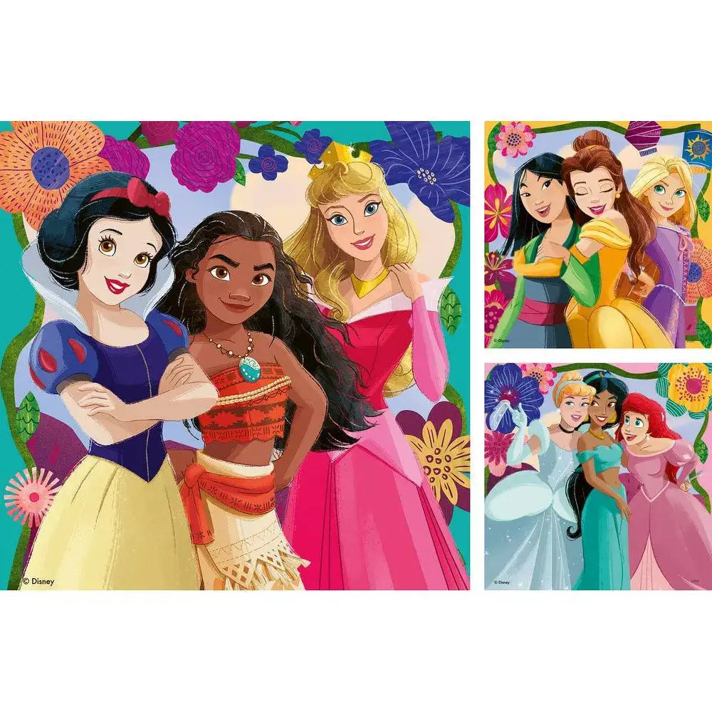 Ravensburger Disney Princess 3x49-Piece Puzzles featuring Belle, Cinderella and Ariel - colorful puzzle collection for children