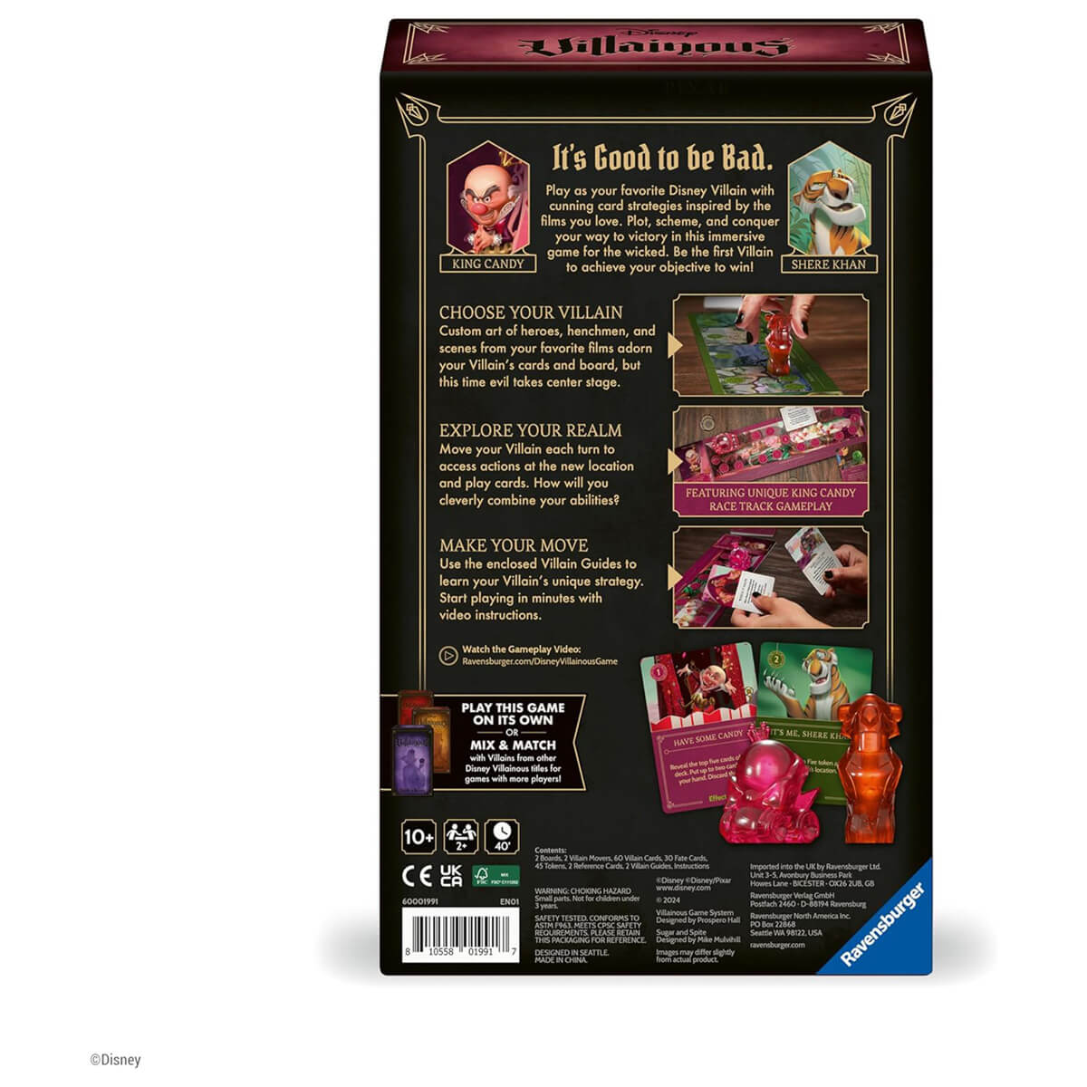 Ravensburger Disney Villainous Sugar & Spite back of box