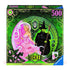 Ravensburger Wicked 500-piece puzzle box shows a circular design with Glinda in a pink sparkling gown holding a wand beside Elphaba in a black dress and pointed hat holding a staff.