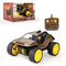 Sharper Image Desert Beast Rider remote control off-road buggy toy with brown and black chassis, large yellow wheels, and included brown remote control shown on a white background.