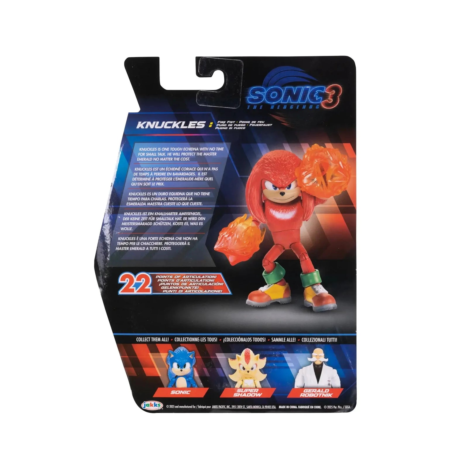 Sonic 3 Movie Knuckles with Fire Fist 5-Inch Action Figure